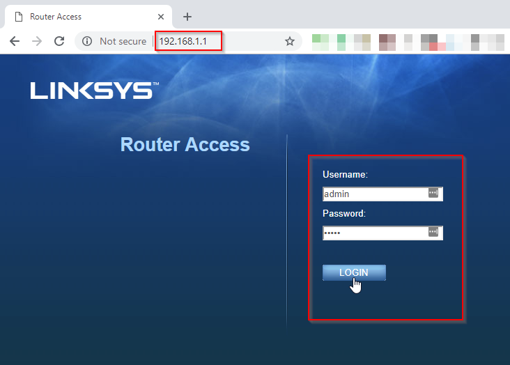 linksys router how to set up network password